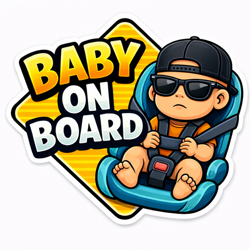 Baby on Board (Black Cap)